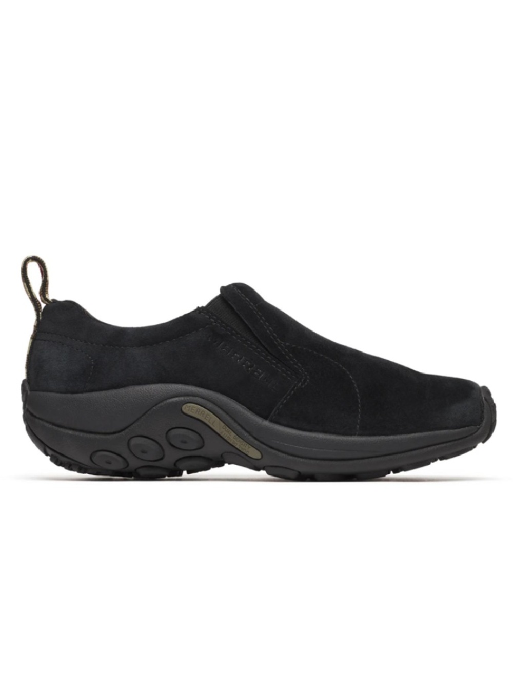 Merrell Jungle Moc Slip-On Hiking Shoes in Black Suede Leather (Women’s size 7)